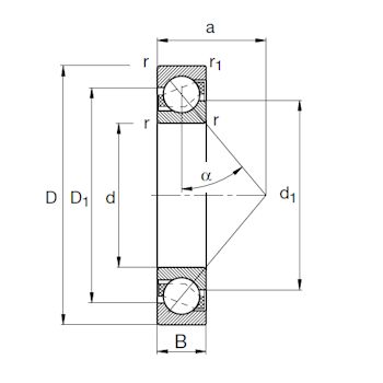 7005 B XL 2RS TVP FAG 25 x 47 x 12 mm ANGULAR CONT. BALL SINGLE ROW