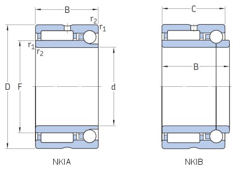 NKIA5904 SKF Needle Roller / Angular Contact Bearing 20x37x23 -  WychBearings.co.uk
