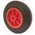 EPR16020-51RED Wheel 160mm Black Rubber Tyre with Red Polypropylene centre
