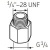 LAPN1/4UNF Nipple G1/4 - 1/4UNF for SKF System 24 to RHP Selflube