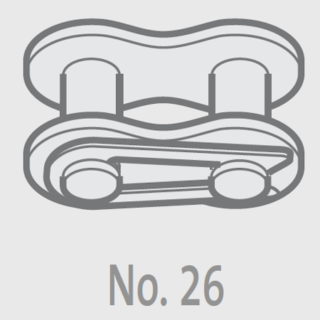 Renold BB 08B-1-NO26 BS Simplex Chain Conn Link With Spring Clip 1/2 inch Pitch 