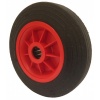 EPR200R25-4-51RED Wheel 200mm Black Rubber Tyre with Red Polypropylene centre