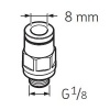 LAPF M1/8 Tube connection male G1/8 for SKF System 24 Lubricators