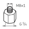 LAPN8X1 Nipple G1/4 - M8x1 for SKF System 24 Lubricators