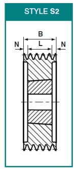 SPB150X4 V Belt Pulley - SPB Section 4 Groove Taper Bush 2517 ...